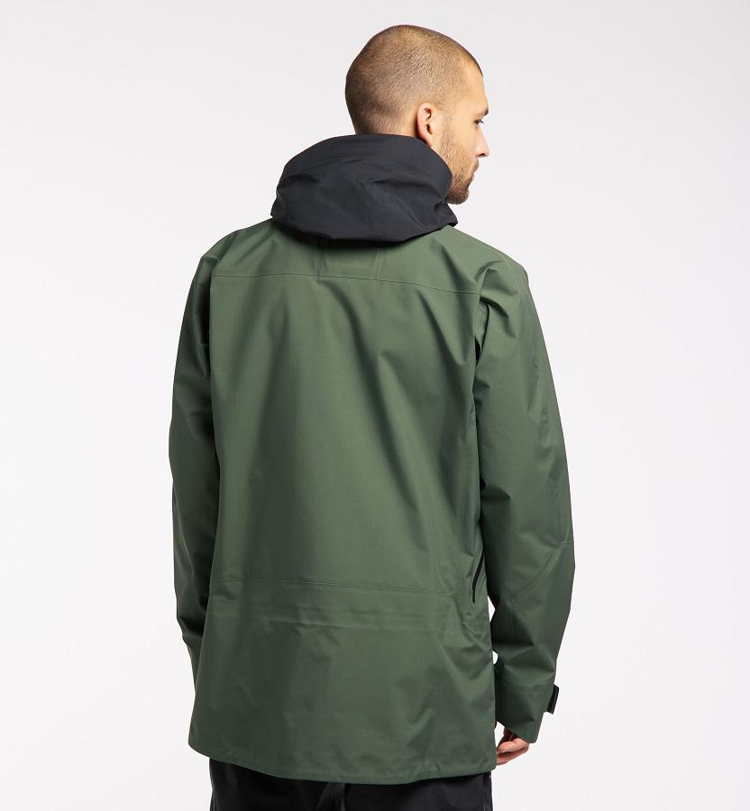 Haglöfs Mens Vassi GTX Pro Ski Jacket Dark Green/Black New Zealand 16398GMEH
